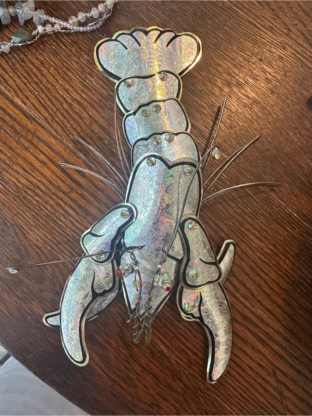 Iridescent Metal Lobster pin